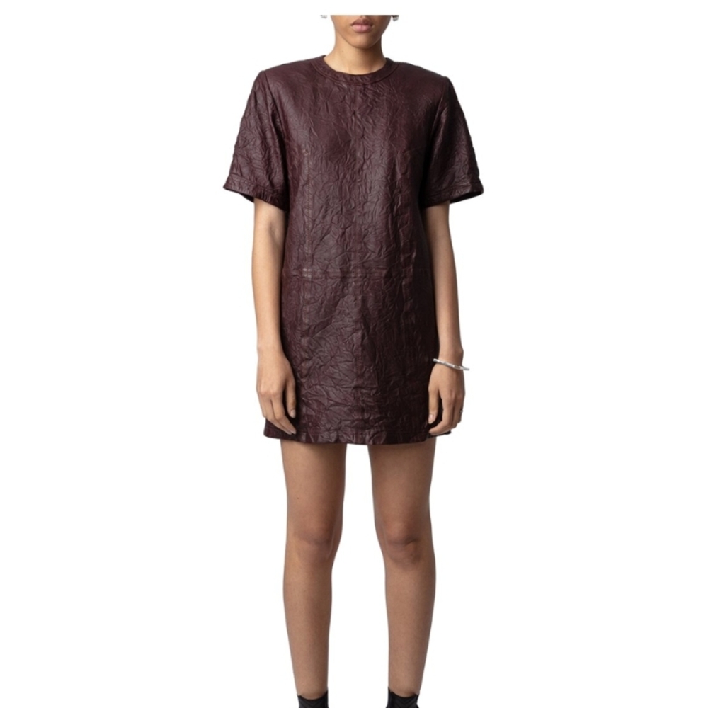 Zadig & Voltaire Burgundy Mini Dress